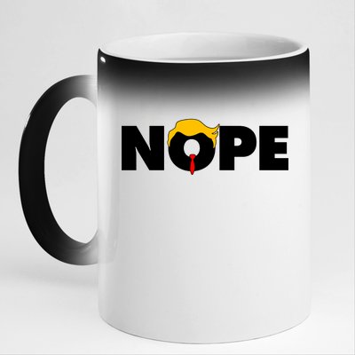 Nope To Trump 11oz Black Color Changing Mug