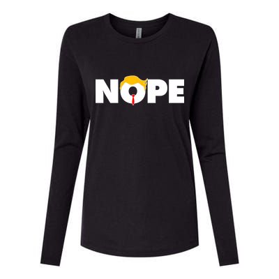 Nope To Trump Womens Cotton Relaxed Long Sleeve T-Shirt