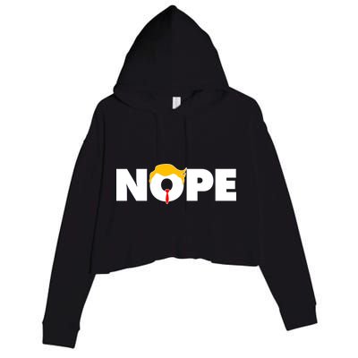 Nope To Trump Crop Fleece Hoodie