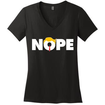 Nope To Trump Women's V-Neck T-Shirt