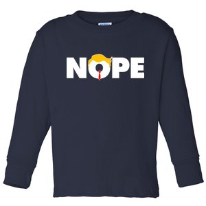 Nope To Trump Toddler Long Sleeve Shirt