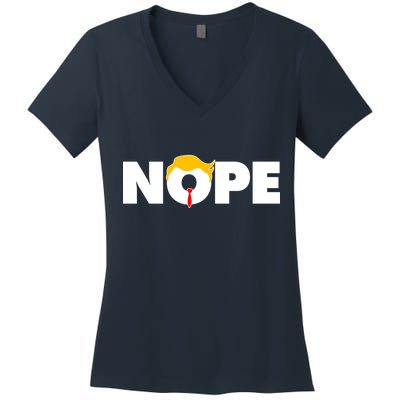 Nope To Trump Women's V-Neck T-Shirt