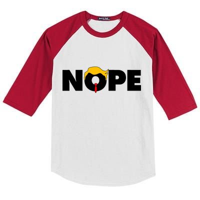 Nope To Trump Kids Colorblock Raglan Jersey