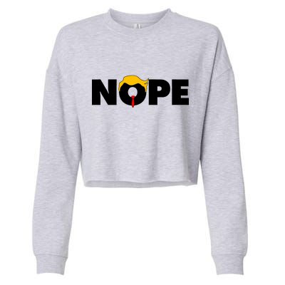 Nope To Trump Cropped Pullover Crew