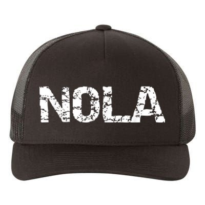 New Orleans Road Trip Gifts Vacation Quote Distressed Nola Yupoong Adult 5-Panel Trucker Hat