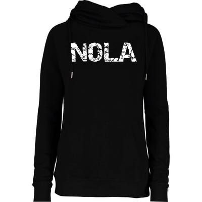 New Orleans Road Trip Gifts Vacation Quote Distressed Nola Womens Funnel Neck Pullover Hood