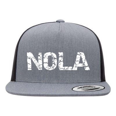 New Orleans Road Trip Gifts Vacation Quote Distressed Nola Flat Bill Trucker Hat