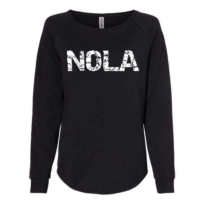 New Orleans Road Trip Gifts Vacation Quote Distressed Nola Womens California Wash Sweatshirt