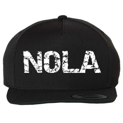 New Orleans Road Trip Gifts Vacation Quote Distressed Nola Wool Snapback Cap