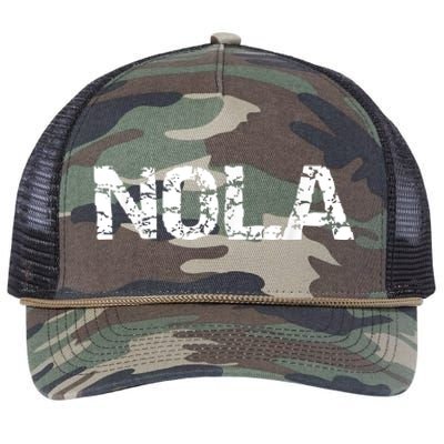 New Orleans Road Trip Gifts Vacation Quote Distressed Nola Retro Rope Trucker Hat Cap