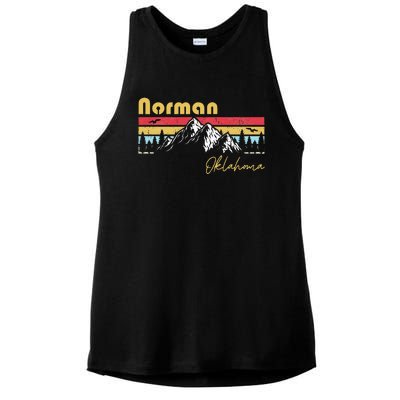 Norman Oklahoma Roots Hometown Ladies PosiCharge Tri-Blend Wicking Tank