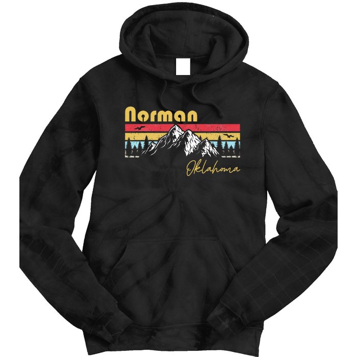 Norman Oklahoma Roots Hometown Tie Dye Hoodie