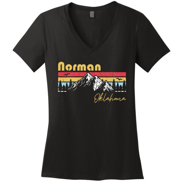 Norman Oklahoma Roots Hometown Women's V-Neck T-Shirt