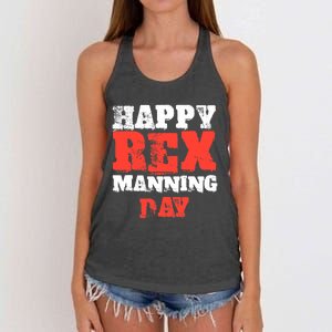 Not On Rex Manning Day loves Funny Quote Women's Knotted Racerback Tank