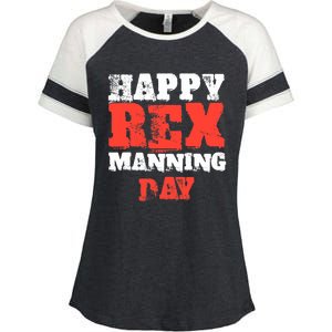 Not On Rex Manning Day loves Funny Quote Enza Ladies Jersey Colorblock Tee