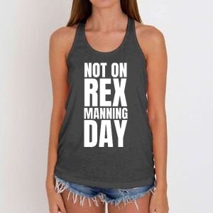 Not On Rex Manning Day Women's Knotted Racerback Tank