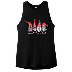 Nordic Gnomes Winter Christmas Ladies PosiCharge Tri-Blend Wicking Tank