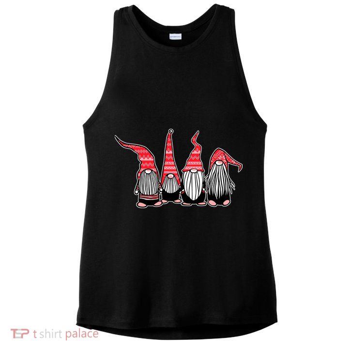 Nordic Gnomes Winter Christmas Ladies PosiCharge Tri-Blend Wicking Tank