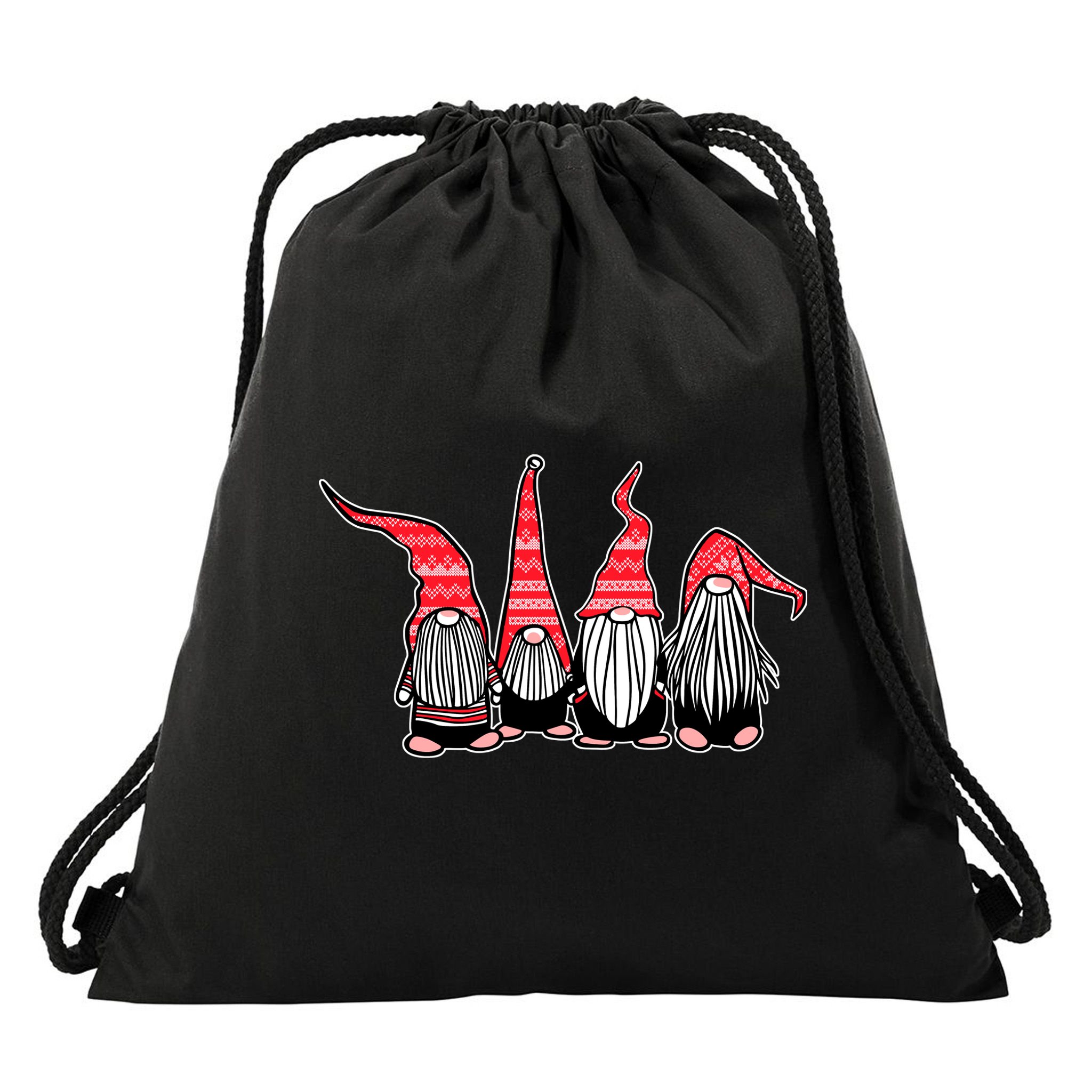 Nordic Gnomes Winter Christmas Drawstring Bag