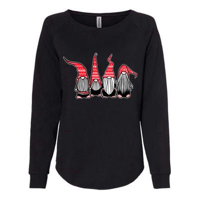 Nordic Gnomes Winter Christmas Womens California Wash Sweatshirt