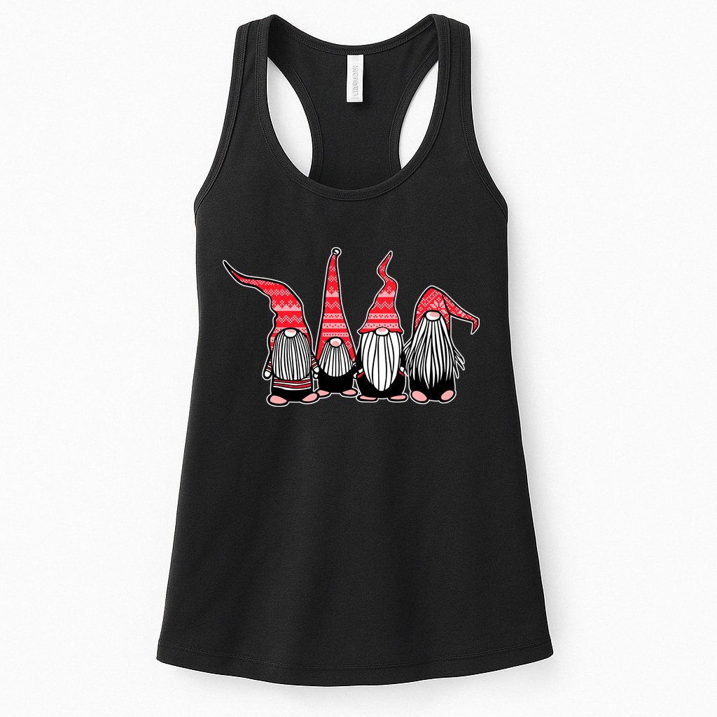 Nordic Gnomes Winter Christmas Womens Tank Top
