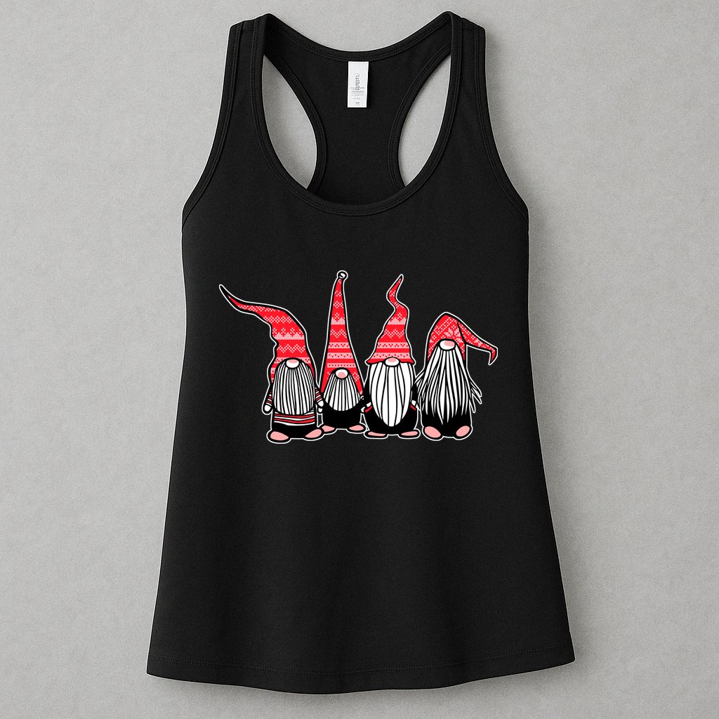 Nordic Gnomes Winter Christmas Womens Tank Top
