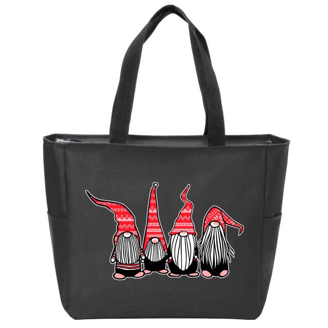 Nordic Gnomes Winter Christmas Zip Tote Bag