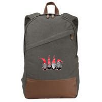 Nordic Gnomes Winter Christmas Cotton Canvas Backpack