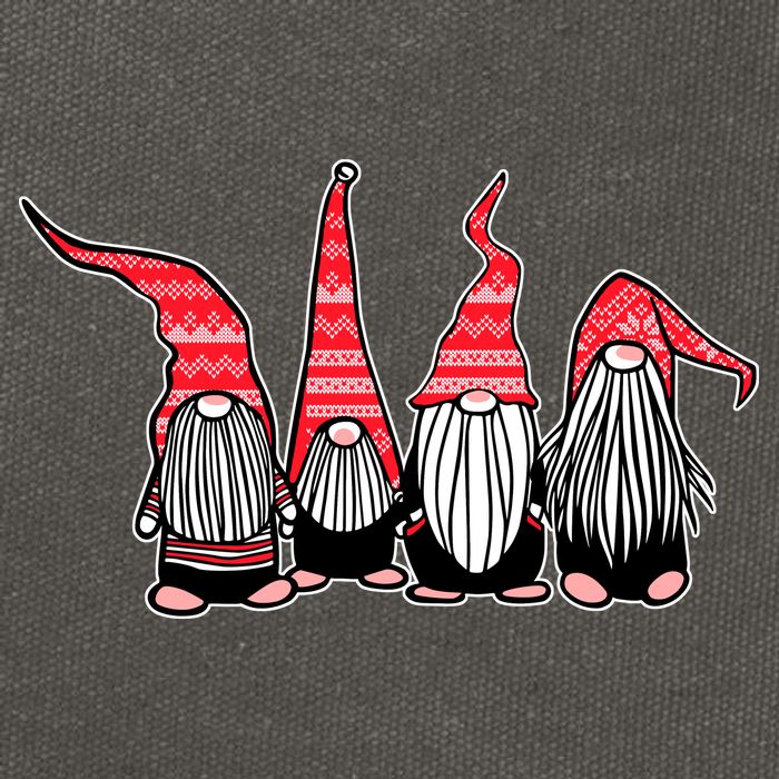 Nordic Gnomes Winter Christmas Cotton Canvas Backpack