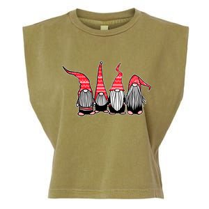 Nordic Gnomes Winter Christmas Garment-Dyed Women's Muscle Tee