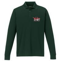 Nordic Gnomes Winter Christmas Performance Long Sleeve Polo