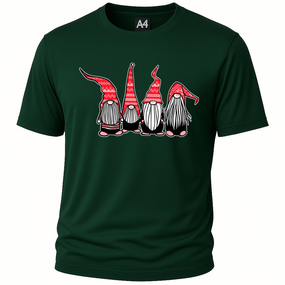 Nordic Gnomes Winter Christmas Cooling Performance Crew T-Shirt
