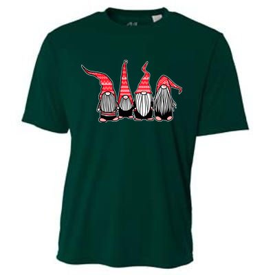 Nordic Gnomes Winter Christmas Cooling Performance Crew T-Shirt