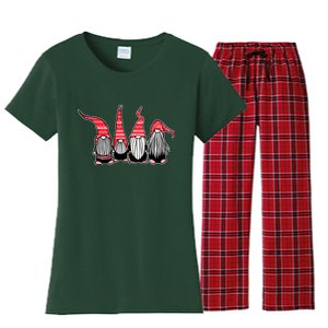 Nordic Gnomes Winter Christmas Women's Flannel Pajama Set