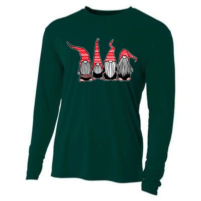 Nordic Gnomes Winter Christmas Cooling Performance Long Sleeve Crew