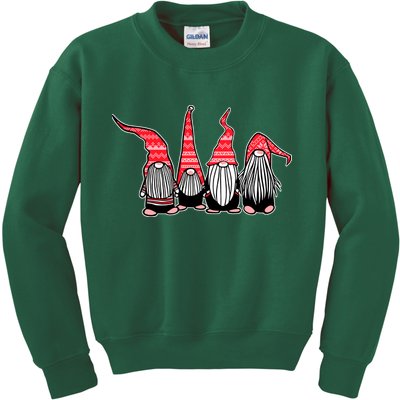 Nordic Gnomes Winter Christmas Kids Sweatshirt