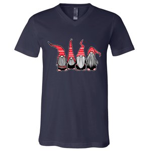 Nordic Gnomes Winter Christmas V-Neck T-Shirt