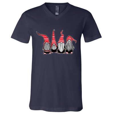 Nordic Gnomes Winter Christmas V-Neck T-Shirt