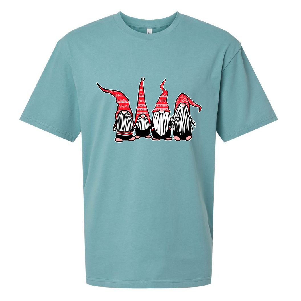 Nordic Gnomes Winter Christmas Sueded Cloud Jersey T-Shirt