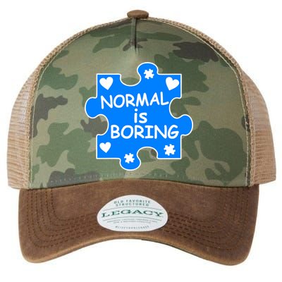 Normal Is Boring Autism Awareness Legacy Tie Dye Trucker Hat
