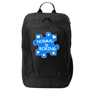 Normal Is Boring Autism Awareness City Backpack