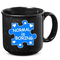 Normal Is Boring Autism Awareness 15oz Campfire Ceramic Mug