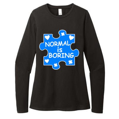 Normal Is Boring Autism Awareness Womens CVC Long Sleeve Shirt