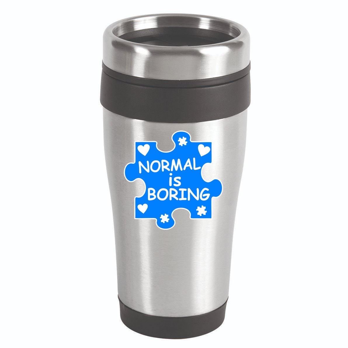 Normal Is Boring Autism Awareness 16oz Travel Tumbler