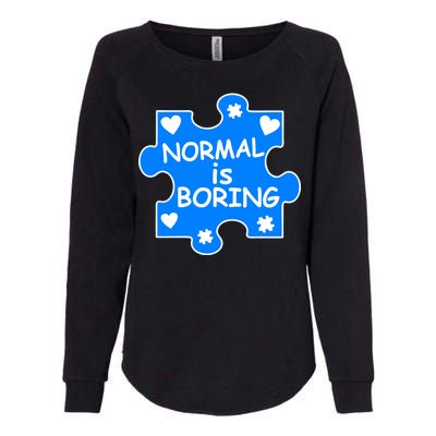 Normal Is Boring Autism Awareness Womens California Wash Sweatshirt