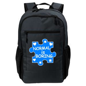 Normal Is Boring Autism Awareness Daily Commute Backpack