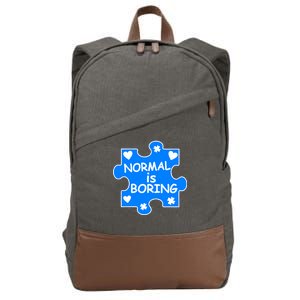 Normal Is Boring Autism Awareness Cotton Canvas Backpack