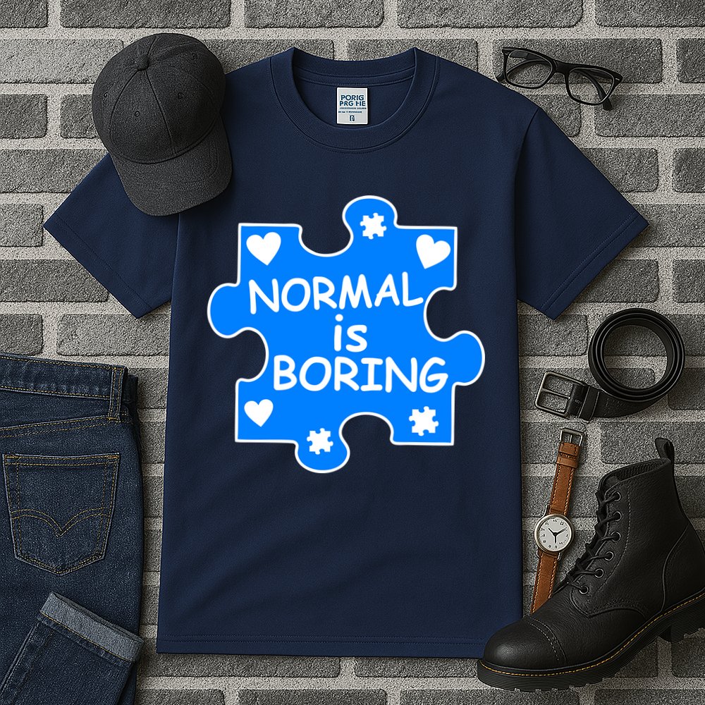 Normal Is Boring Autism Awareness Tall T-Shirt