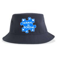 Normal Is Boring Autism Awareness Sustainable Bucket Hat