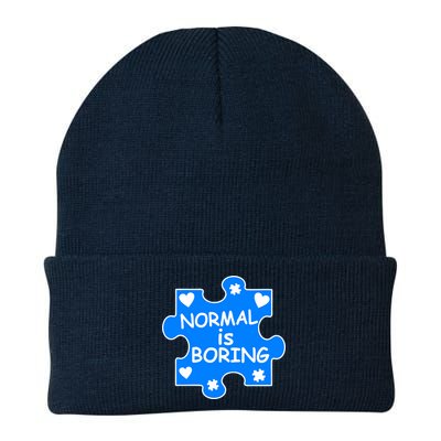 Normal Is Boring Autism Awareness Knit Cap Winter Beanie